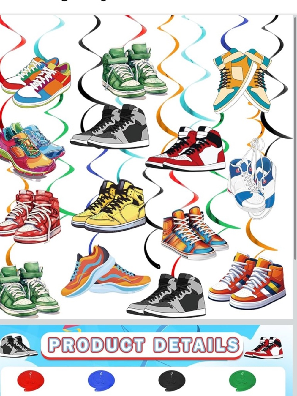NEW sneaker theme party decor